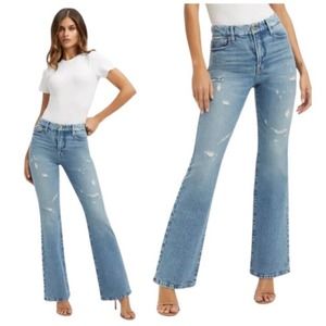 Good American NWT Good Classic Slim Bootcut Blue Jeans 14/32, Indigo046 - GC062T